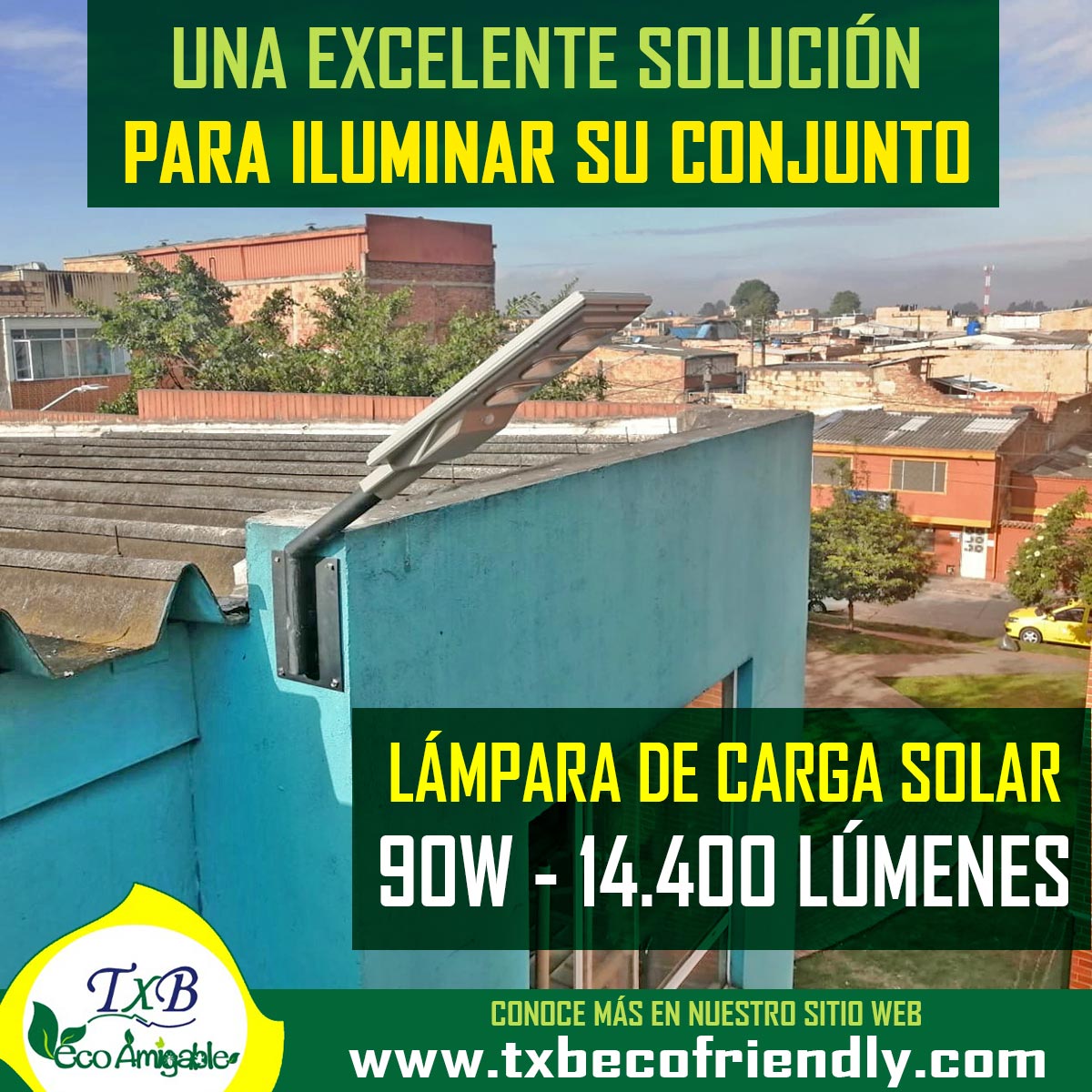 LAMPARA LED SOLAR ALUMBRADO PUBLICO 90W – Electrónica San Nicolás